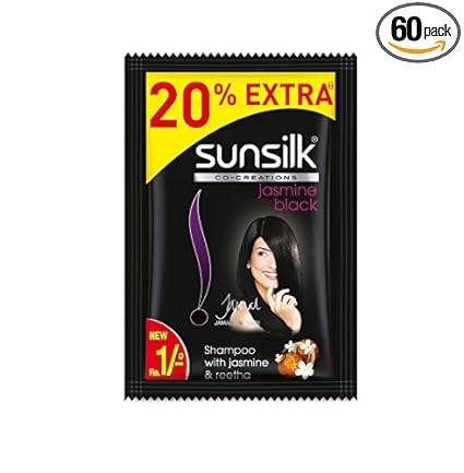 Sunsilk Shine Black Hair Shampoo 5ml, (MRP-1) Set of 16pc