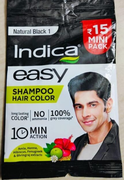 Indica Easy Hair Color Natural Black 10ml Set of 2pack